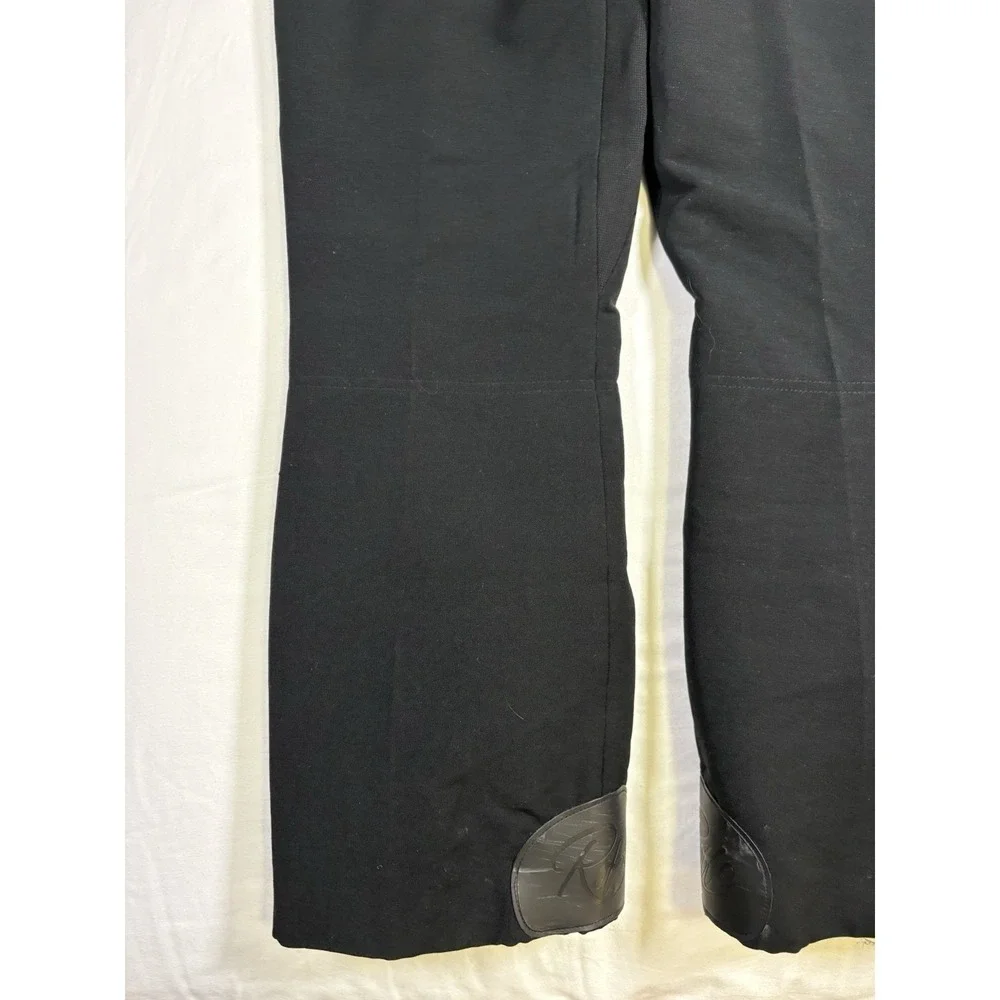 Vintage Roffe Ski Pants Men's 34 x 29 Black Stretch Jet Pants Made in USA Retro